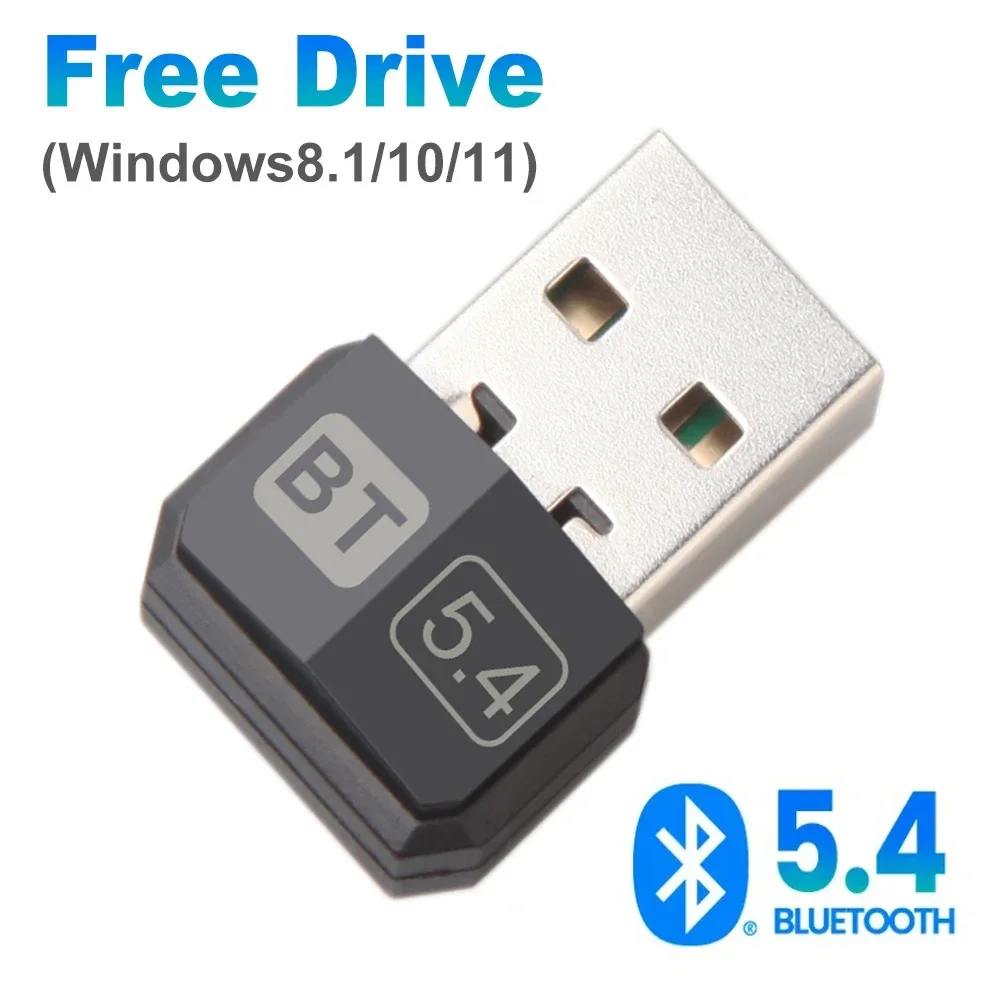 USB Bluetooth 5.4 Dongle Adapter for PC Speaker Wireless Mouse Keyboard Music Audio Receiver Transmitter for PC Laptop