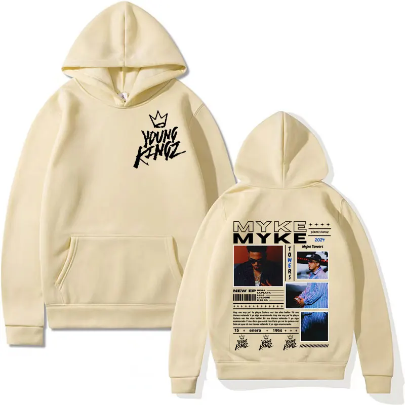 Rapper Myke Türme Album Cover Grafik Sweatshirt Herren Vintage Hip Hop Hoodies Unisex Casual Fleece Pullover Hoodie Streetwear