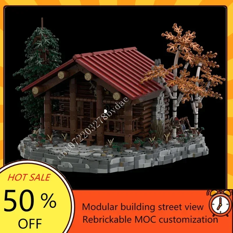 5995PCS Montana Log Cabin Custom Modular MOC Creative street view Model Architecture DIY Education Puzzle Assembly Toys Gifts