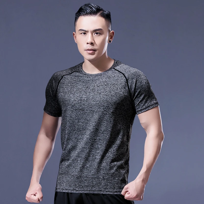 Sport Hemd Männer Fitness Strumpfhosen Quick Dry Lauf T-shirt Sportlich Tragen Gym Kleidung Sportswear T-Shirts Camiseta Laufende Hombre – Detail 19