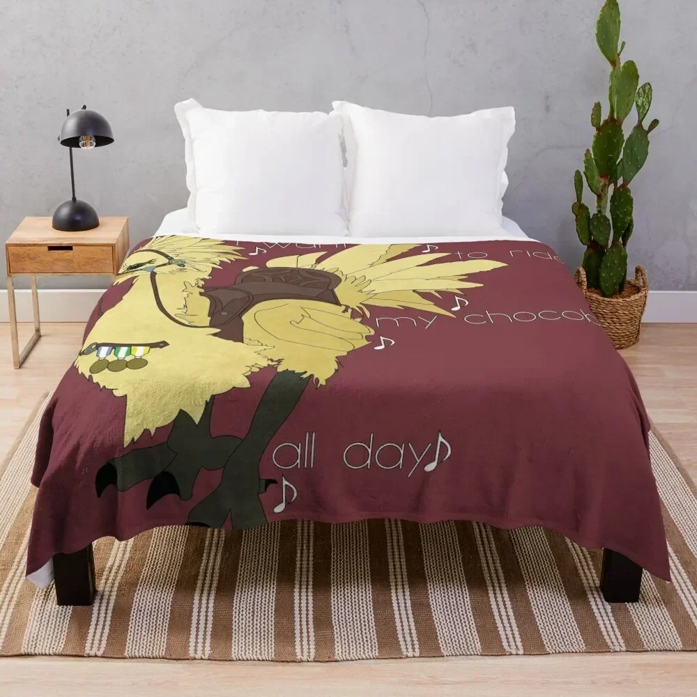 

Chocobo ride Throw Blanket Anti Shedding Soft Fuzzy Blanket for Home