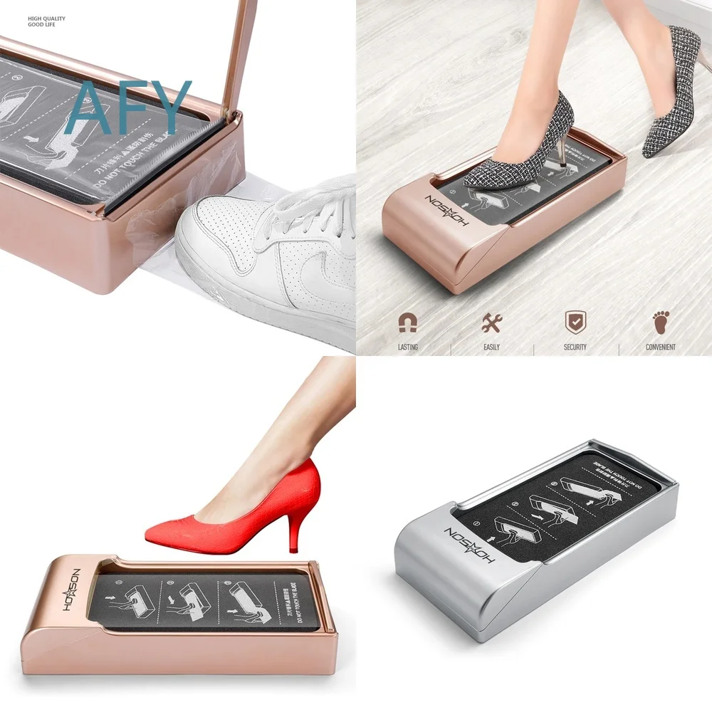 Automatic Shoe Cover Dispenser for Home Office Use Hands-Free Pedal Operated Disposable Foot Cover Machine with Film Roll for