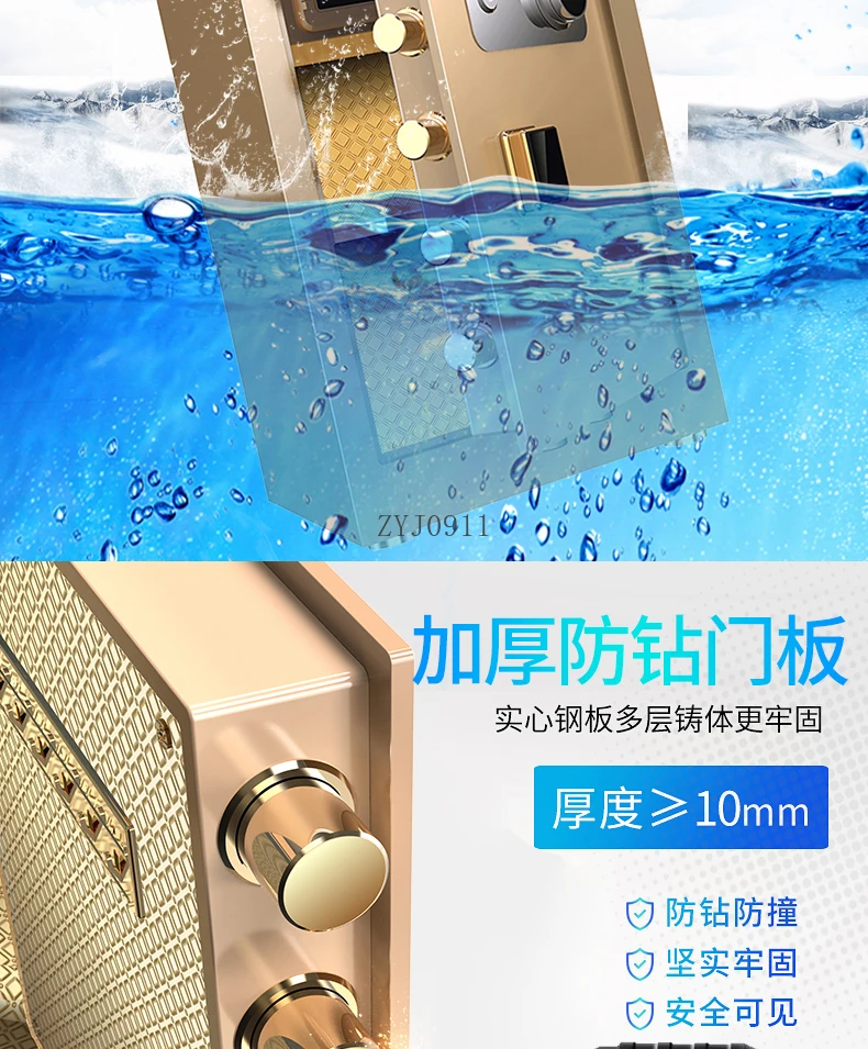 Mechanical lock safe home office old-fashioned manual bedside table invisible anti-theft mechanical password view 6