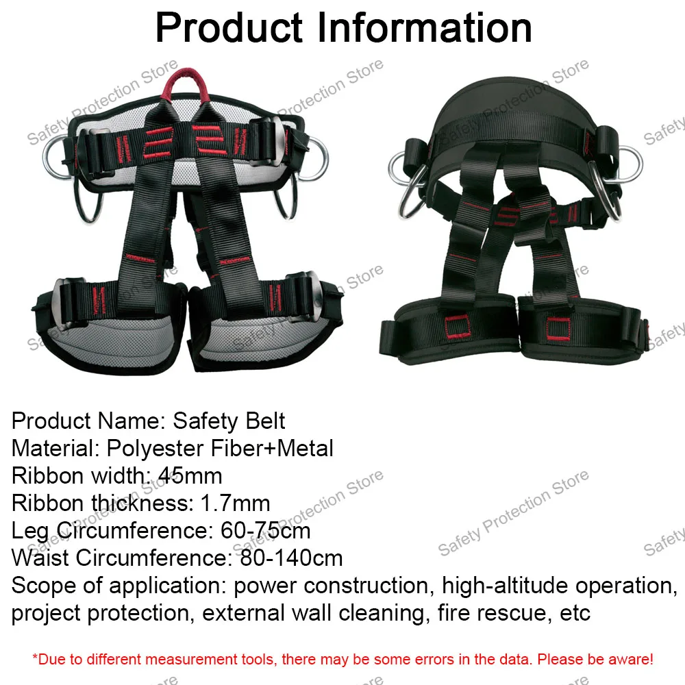 Half Body Climbing Safety Harness Aerial Work Construction Safety Belt Outdoor Sport Rock Mountaineering Fall Protection Harness