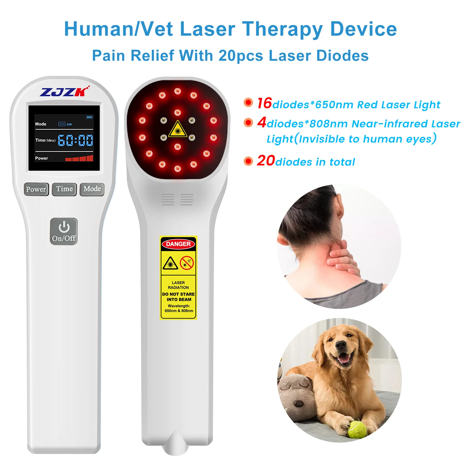 

Professional LLLT Device 660nm 850nm Cold Laser Red NIR Light Therapy Joint Muscle Pain Inflammation Recovery Physical Treatment