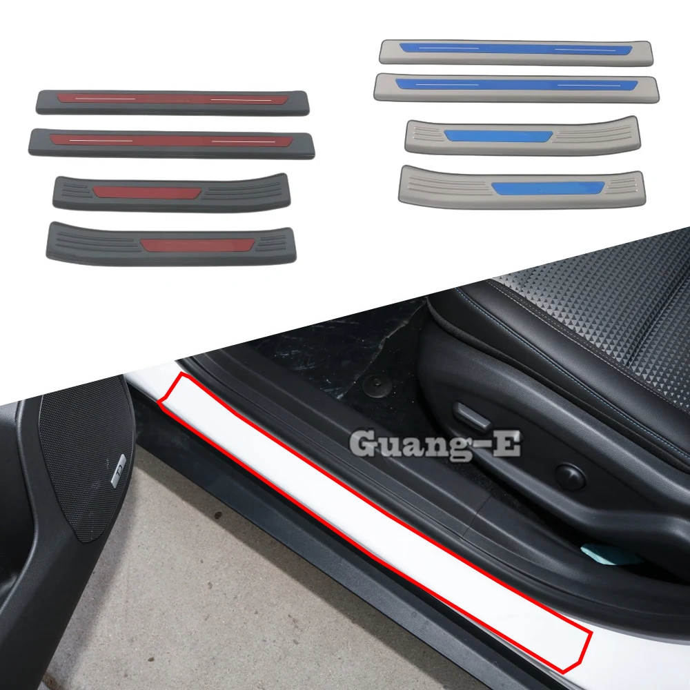 Steel Car External Sill Scuff Plate Door Pedal Cover Auto Threshold Strip Accessories For Chevrolet Trax Seeker 2022 2023 2024+