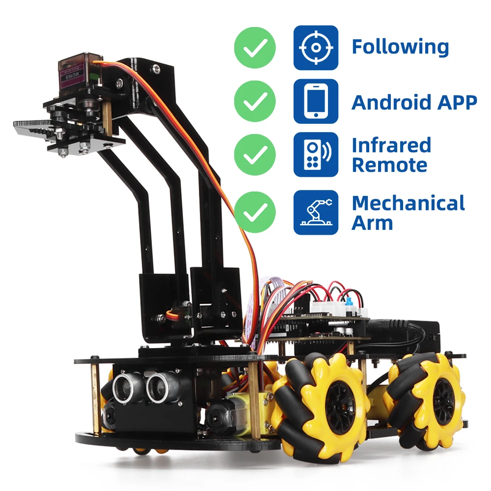 Kit de brazo Robot inteligente para Arduino, programación, automatización, codificación de brazo robótico, Kit electrónico robótico, educación, conjuntos públicos grandes