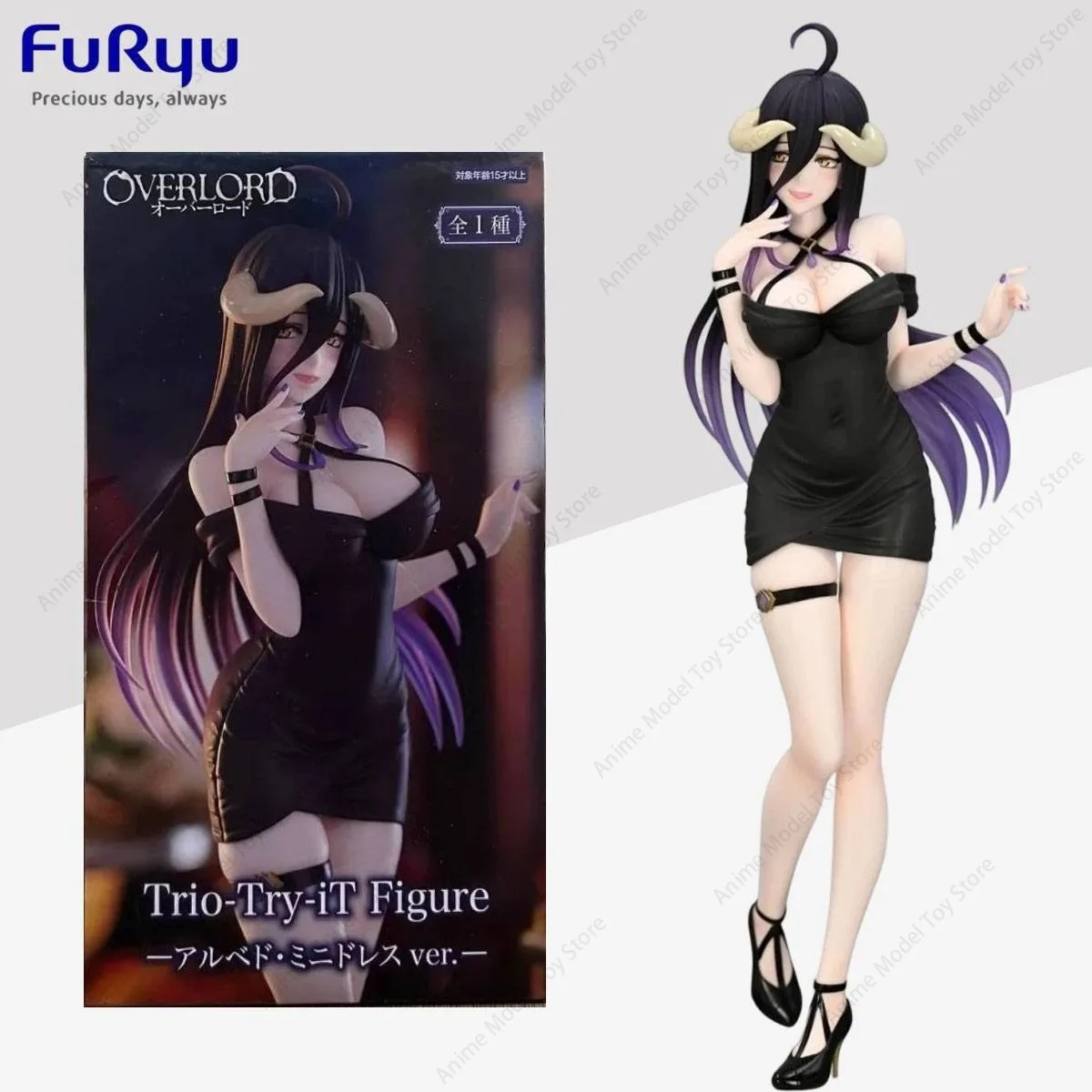 

Original FuRyu in Stock Genuine Figures Overlord Trio-Try-iT Figure Albedo Mini Dress Ver Anime Model Kits Action Toys Gifts