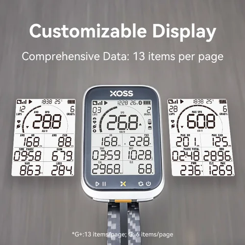 Imagen 2 del producto XOSS G3 G3 + Plus G + Gen3 GPS bicicleta ordenador pantalla de 2,8 pulgadas velocímetro entrenamiento de ciclismo IP67 ANT + odómetro inalámbrico para carretera MTB