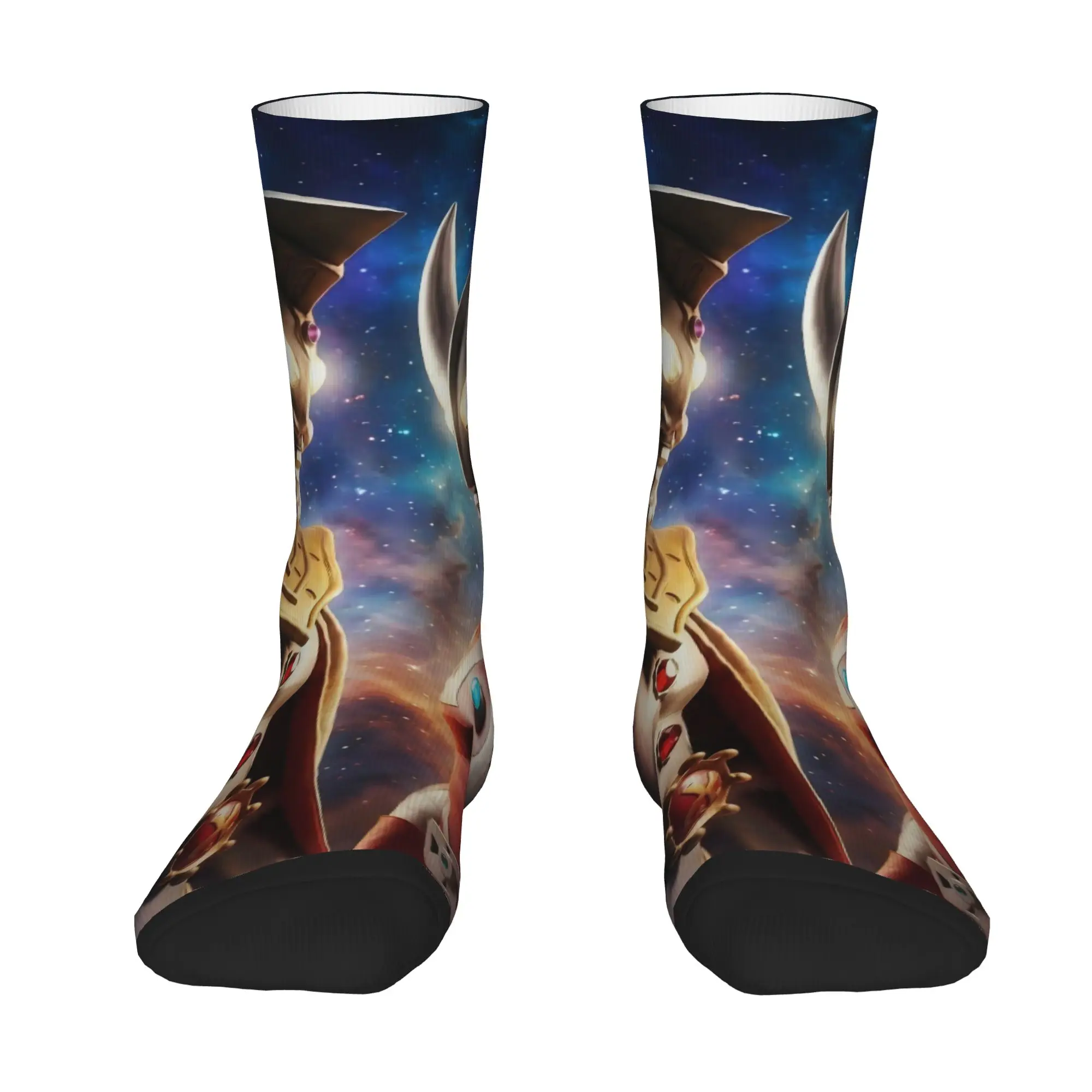 Funny Sock BANDAI Ultraman 6 Hip Hop Seamless Pattern Printed Men Socks Casual Men's Socks