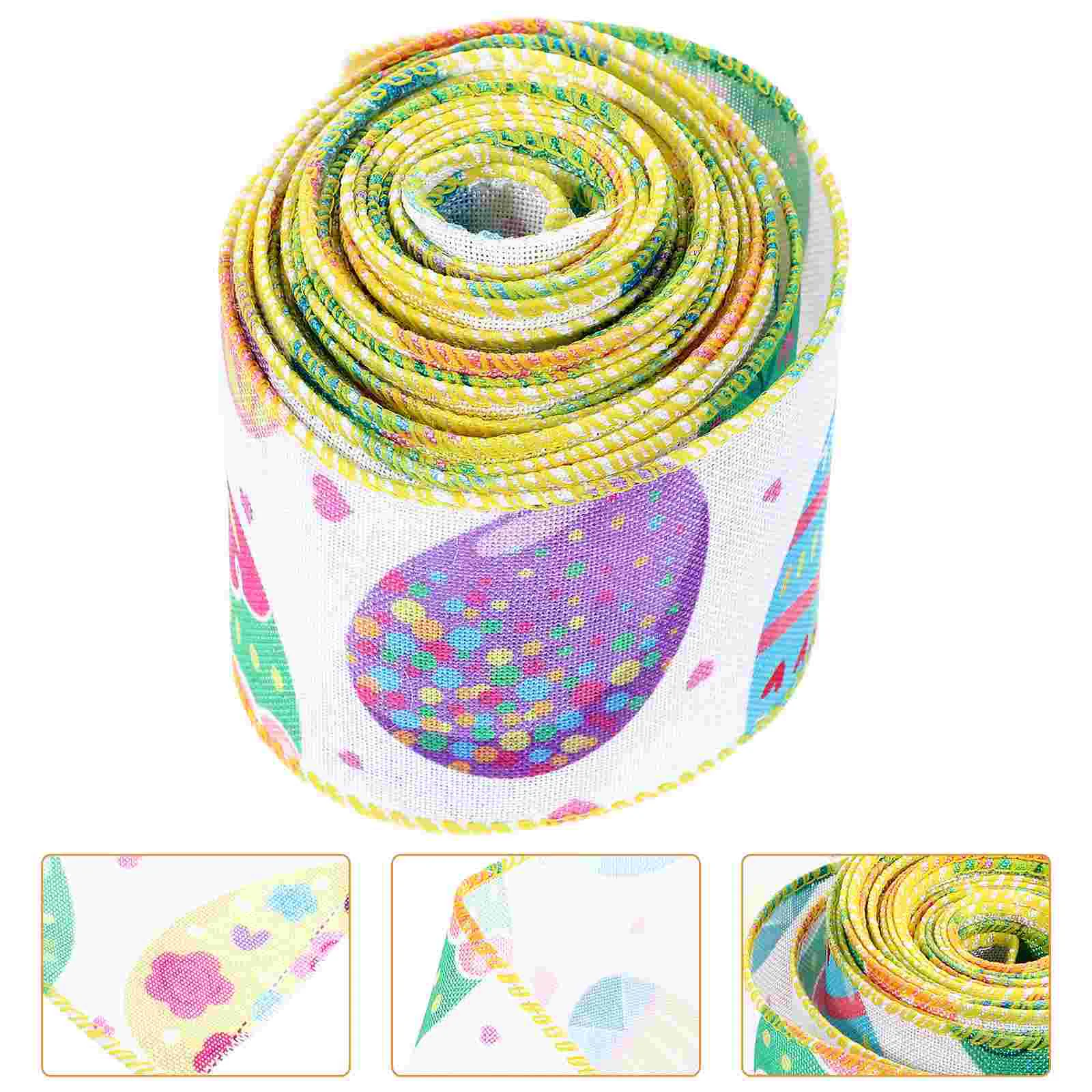 Autumn Wired Edge Ribbon Gift Wrapping Ribbons Easter Printing Twine Orange Numb