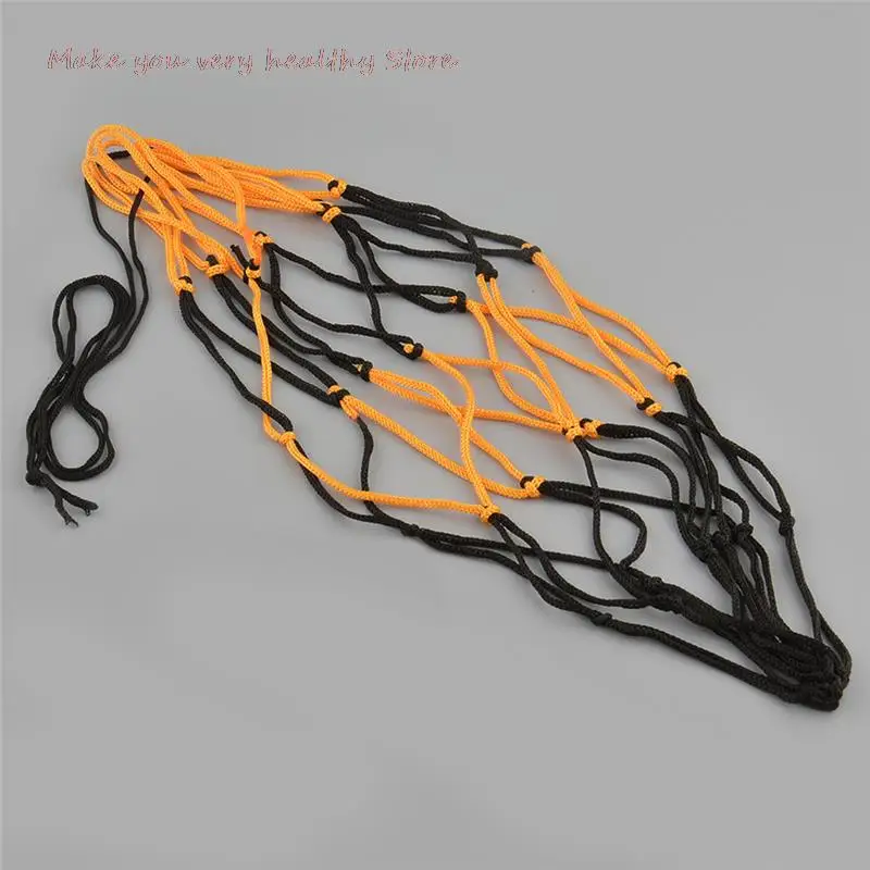 Nylon Ball Bag Mesh Net Football Volleyball Basketball Carrier Outdoor Volleyball Storage Holder Drawstring Shopping Bag