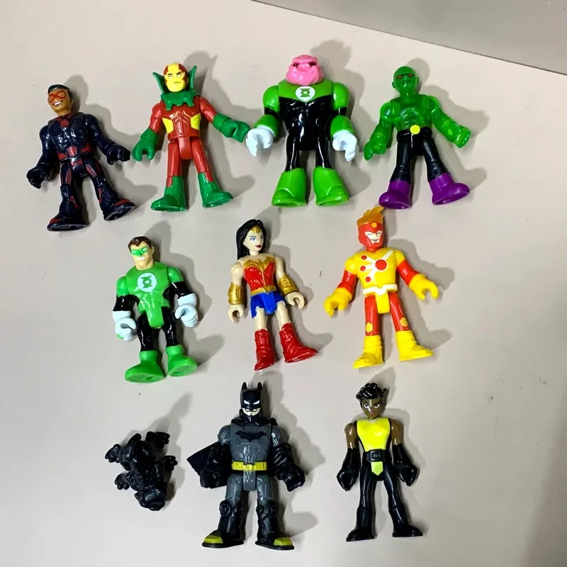 Lot 10PCS Imaginext DC Super Friends Comics Firestorm Mister Miracle Green Lantern Vibe Wonder Woman Batman 2.8'' Models Toys