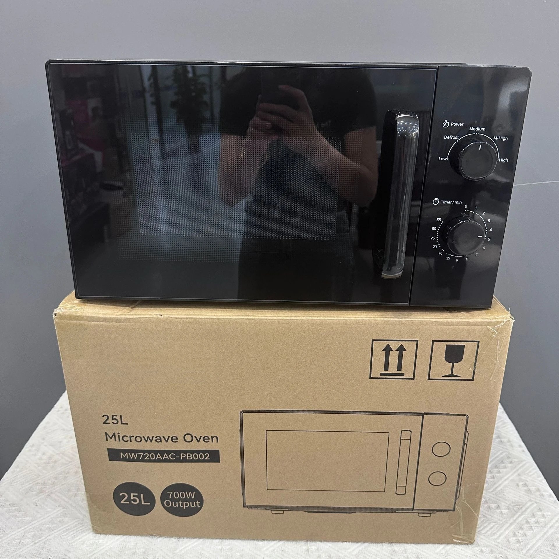 20L-30L Household Microwave Oven with Timer & Touch Control, 360° Rotating Heating