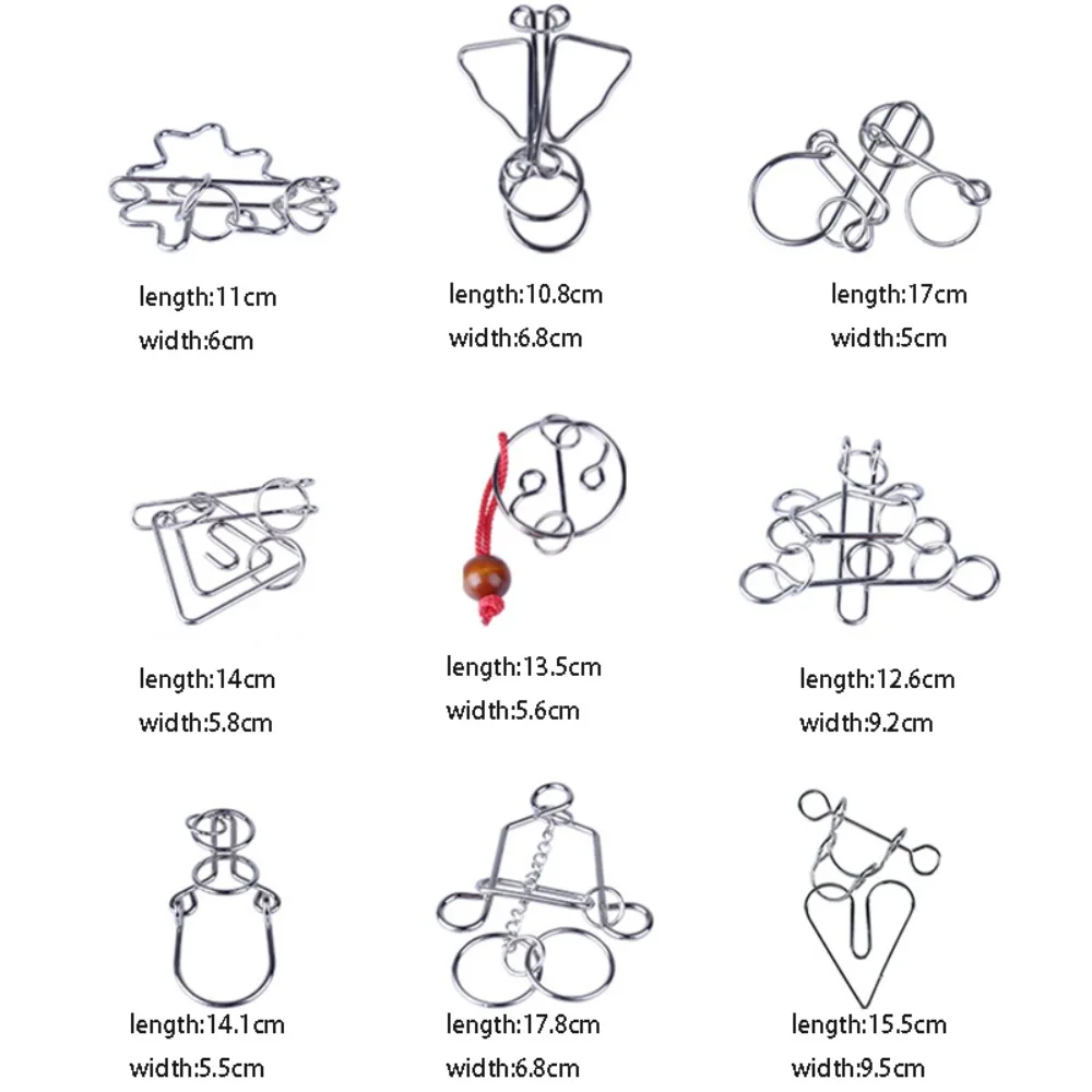 Interlock brinquedos brainteasers jogos kong ming bloqueio jogos interativos brinquedos de desenvolvimento cérebro teaser quebra-cabeças 3d metal quebra-cabeça