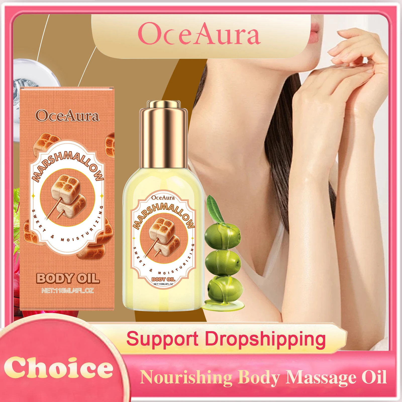 

Nourishing Body Massage Oil Long Lasting Moisturizing Repair Damaged Skin Brightening Smoothing Refreshing Tightening Body Oil
