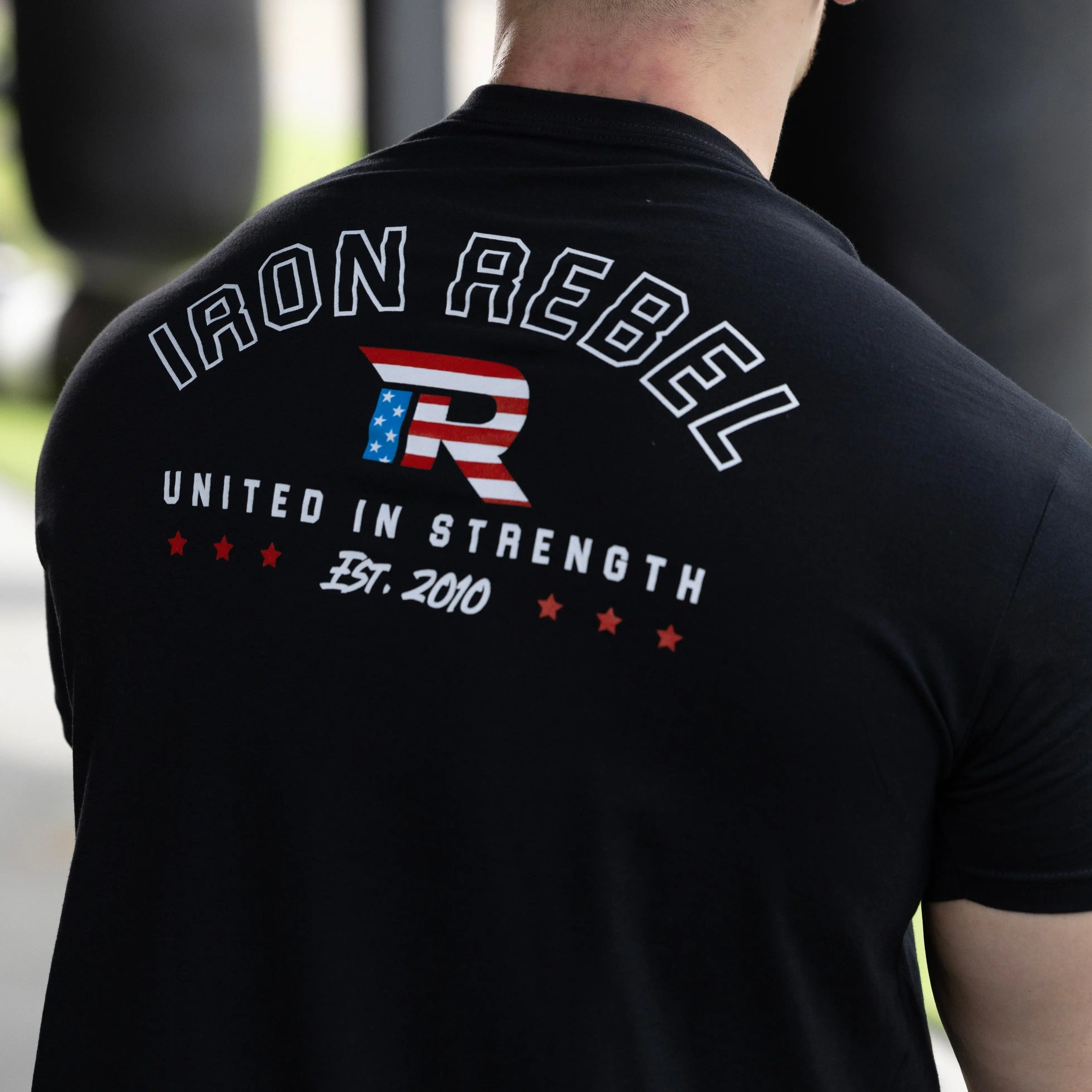 2026 GYM American Rebel Tee (Black)  _ Perfect for Bodybuilders & Powerlifters