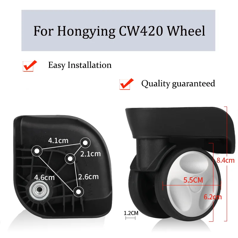 

Suitable For Hongying CW420 Universal Wheel Trolley Case Wheel Replacement Luggage Pulley Sliding Casters wear-resistant Repair