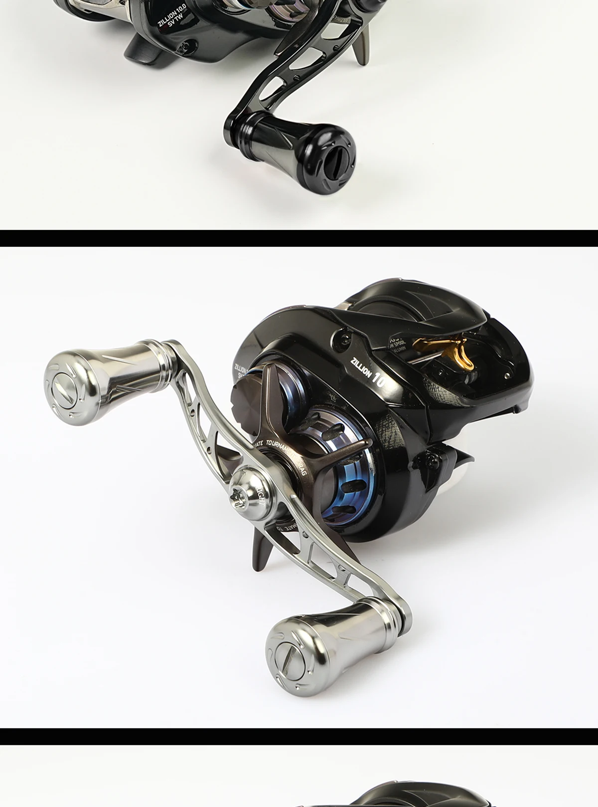 HEIGHTEN Baitcaster Aluminium-Griffrolle 90/105mm Achse aus Luftfahrt-Aluminium mit 20mm Knopf für Angelzubehör – Detail 12