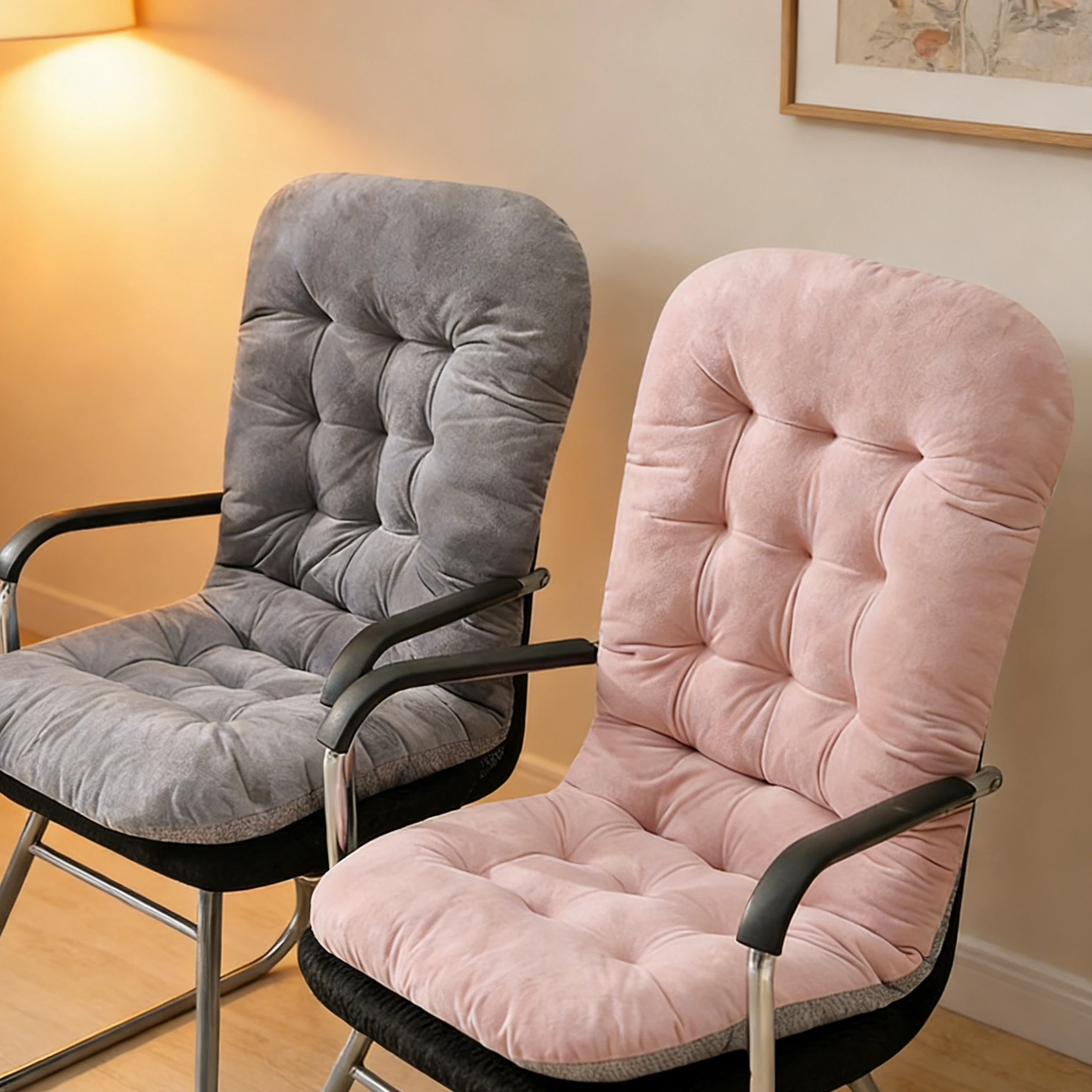 

Супермягкая флисовая подушка для скамейки, офисная интегрированная подушка для спинки сиденья, утолщенная осенне-зимняя подушка для сиденья, подушка для кресла-качалки