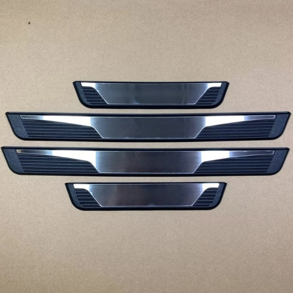 ABAIWAI For Honda Ridgeline 2027 2026 2025-2019 2018 2017 Door Sill Protector Sticker Stainless Steel Trim Strip 3D Car Interior