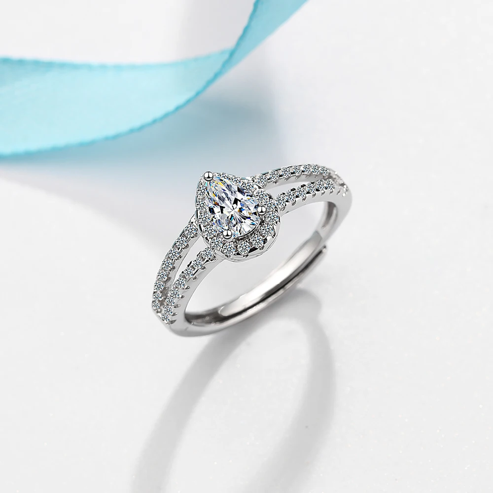Cincin Pernikahan Berlian Penu - Moissanite Eternity Band Ring Stackable ulasan dan harga