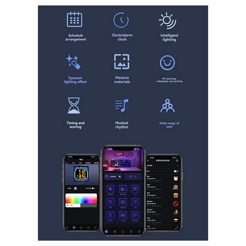 

GYTB-Customizable LED 16X16 Pixel Nightlight - Smart APP Control For DIY Text And Photos Animation Frame Gift