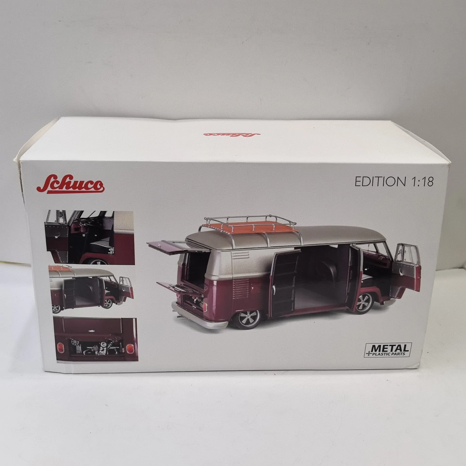 

Flaws Diecast SCHUCO 1/18 Scale VW T1 Lowrider Alloy Car Model Collectible Toy Gift Souvenir Display Ornament