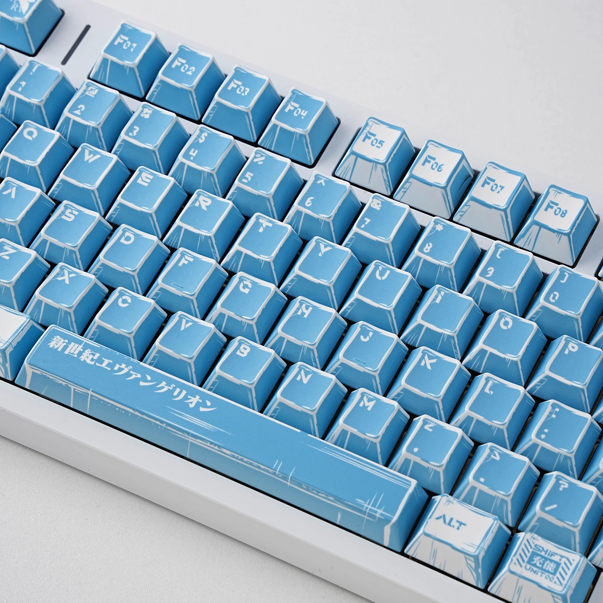 Anime Key Caps EVA00 PBT Cherry Keycap Dye Sub Game Korean German BRPT Zhuyin JP For Mechanical Keyboard Wooting Rainy75 Gamer