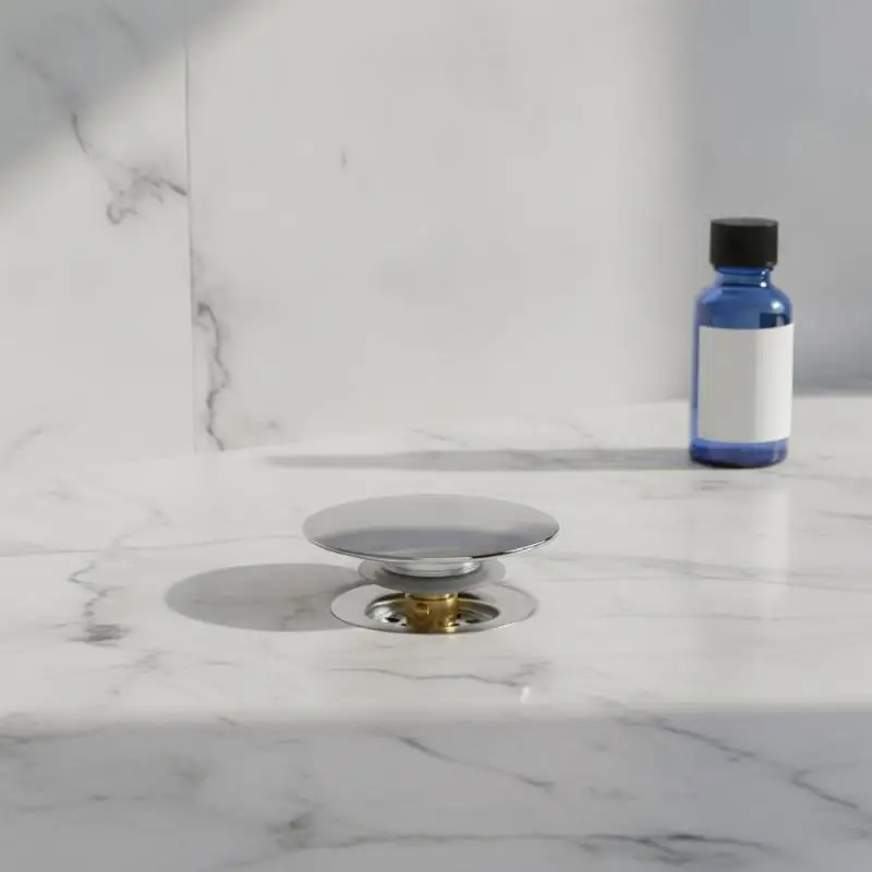 Long Lasting Sink PopUp Drain 66mm Brass Stopper Stainless Steel Cover for Home Bathroom Renovation