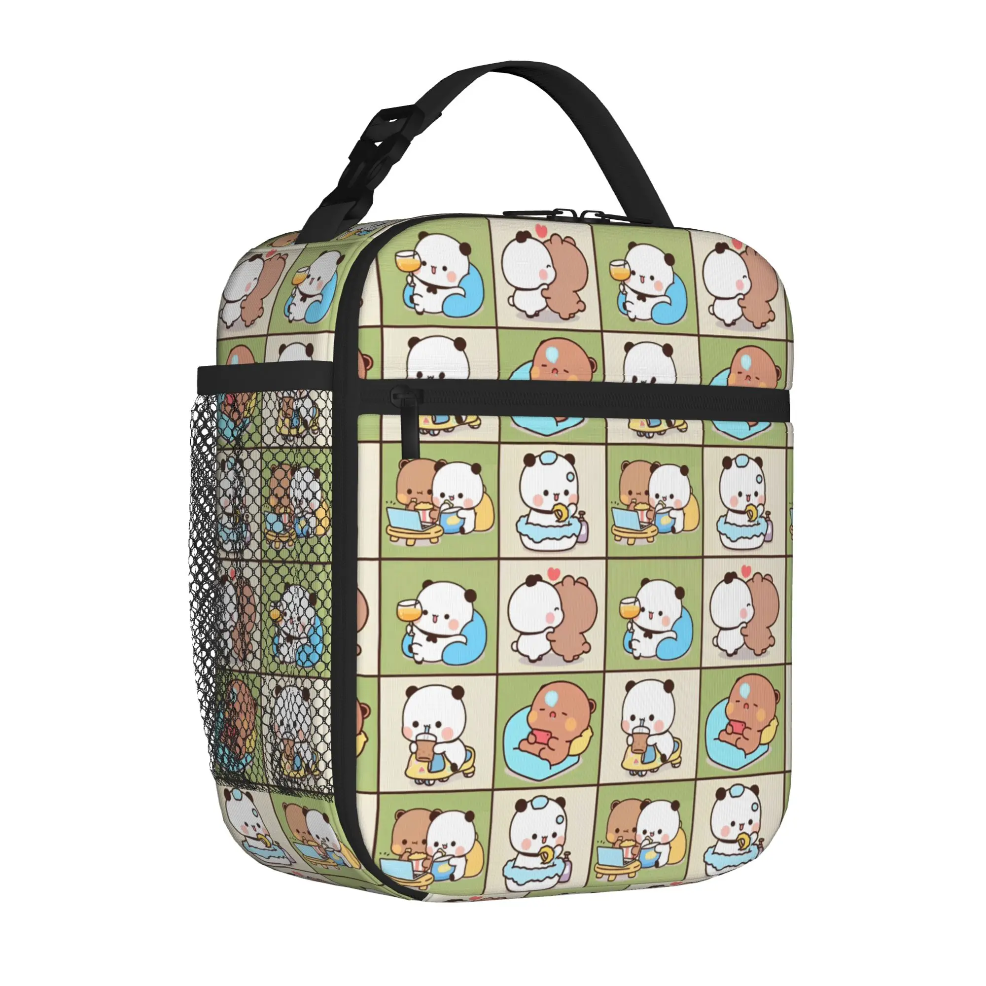 Bubu Dudu Panda Bears Cartoon Insulated Lunch Bag Men Women Cute Food Container Reusable Cooler Thermal Lunch Boxes For Travel