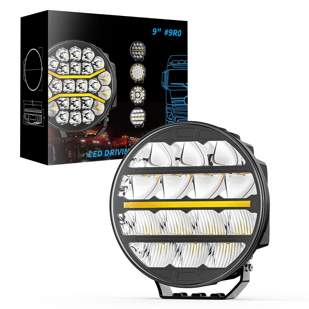 

9" Round Car Working Light Truck Off-Road Driving Light Retrofitted Front Headlight Auxiliary Car Light Day Running Light 9R05