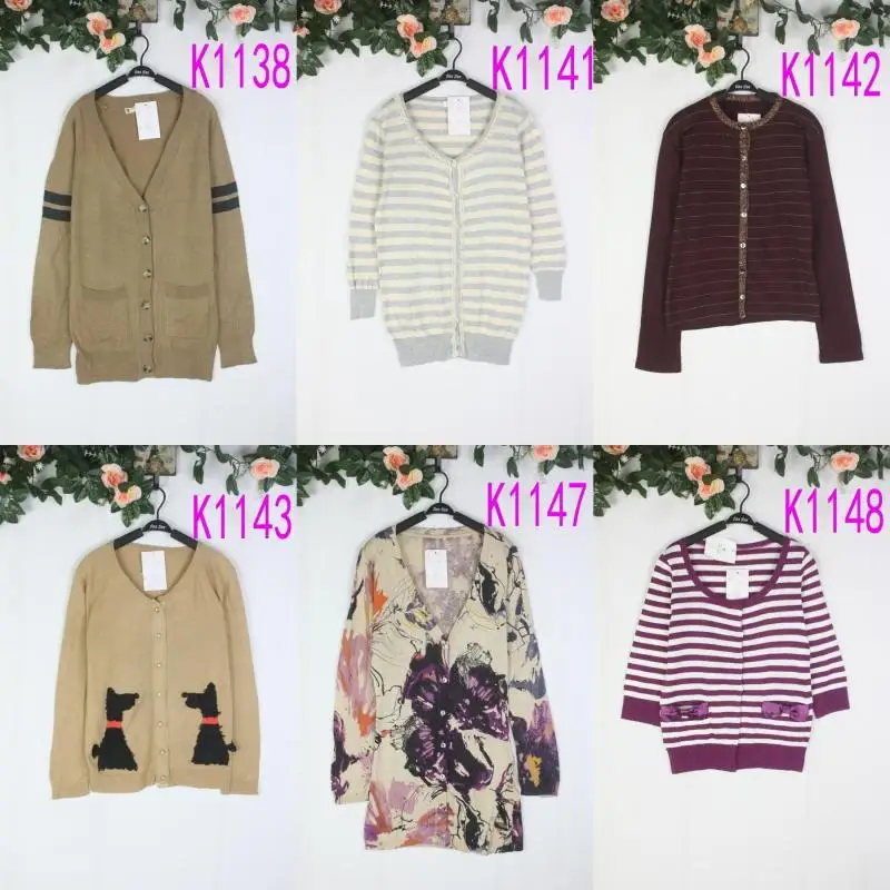 เสื้อคาร์ดิแกนผู้หญิงแบบบางเปิดไหล่ สไตล์เกาหลี หวาน น่ารัก แขนยาว ทรงตรง ความยาวปกติ