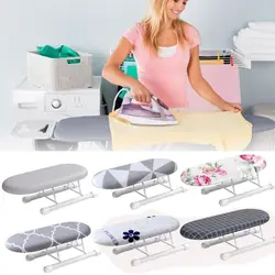 Portable Foldable Mini Ironing Board Heat Resistant Home Supplies Ironing Board Rack Metal Household Clothes Ironing Cover