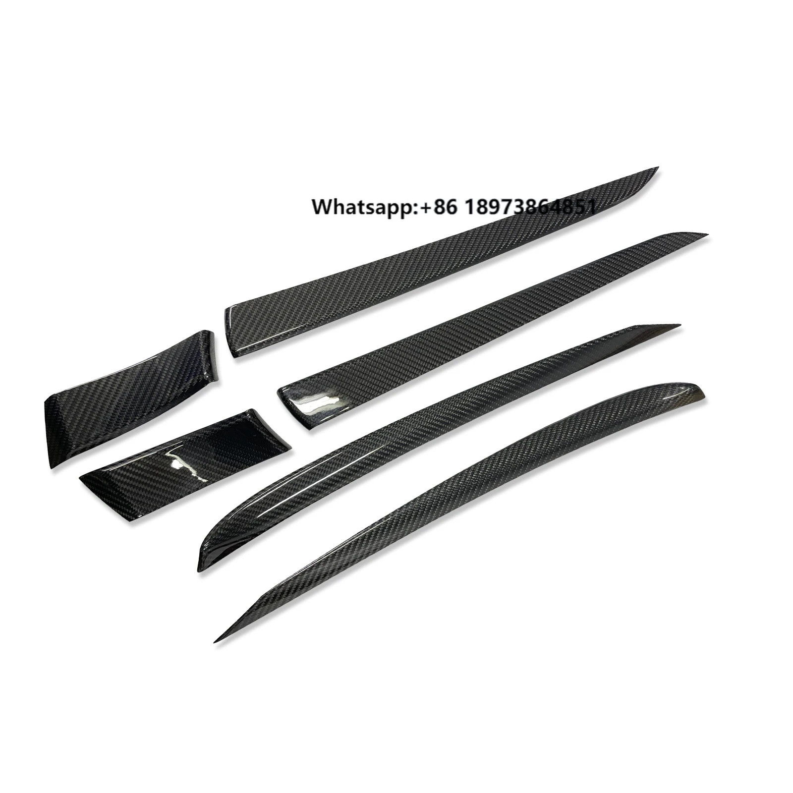 

2022+ Model S X Interior Carbon Fiber Inner Side Front Rear Door Panel Trim Kits for Accessories