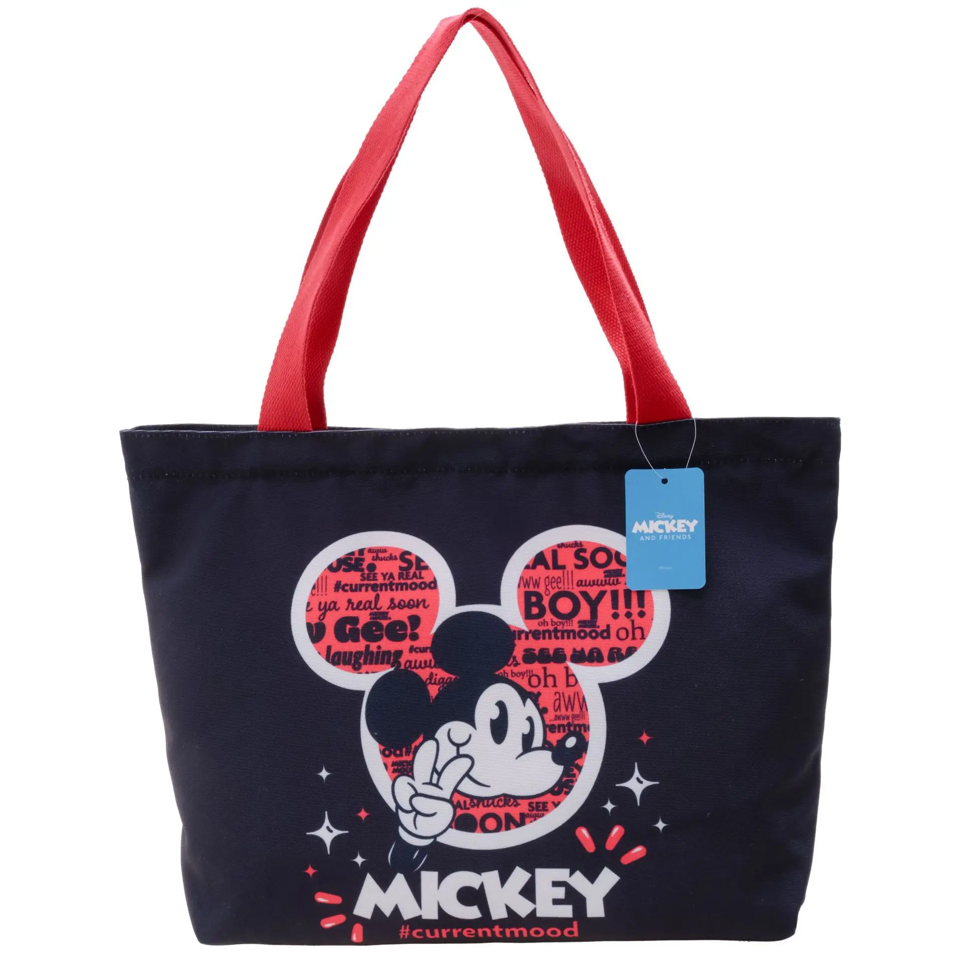 MINISO Disney MICKEY Canvas Bag Women's Single Shoulder Bag Cross-border Famous Brand Women's Bag Leisure Mommy Bag Handbag Bag