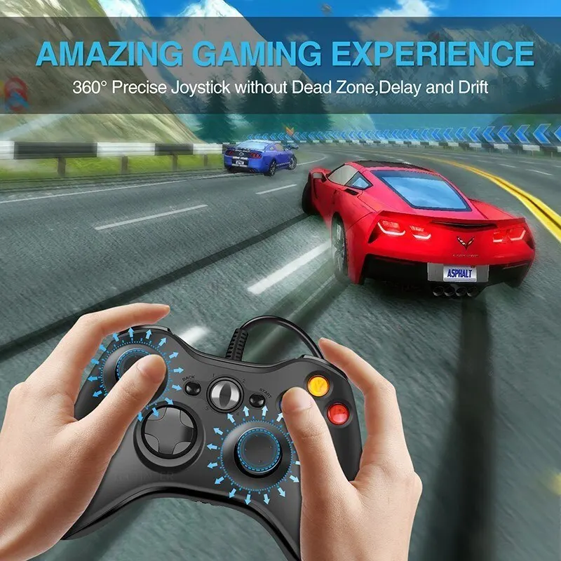 وحدة تحكم ألعاب سلكية لـ Xbox ، لوحة تحكم Joypad للفوز 7 ، 8 ، 10 ، عصا تحكم PC ، لوحة ألعاب ماندو
