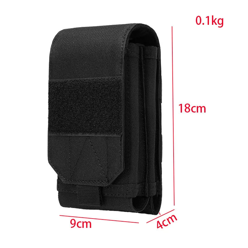SINGLE Layer/Double-Layer 7 นิ้วเอวกระเป๋าโทรศัพท์ Double MOLLE ระบบโทรศัพท์มือถือกระเป๋ากลางแจ้งบุหรี่กระเป๋ากระเป๋าเครื่องมือกลางแจ้ง