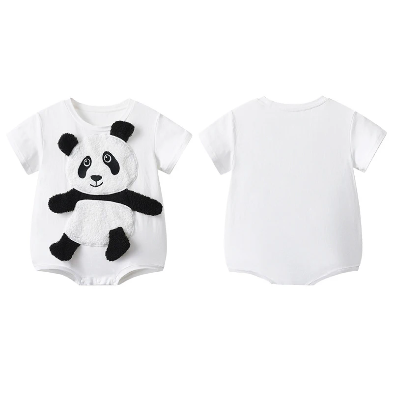 Newborn Baby Clothes Girls Boys Bodysuit Kawaii Summer Romper Baby Cartoon Panda Outfits Toddler Infant Onesie Playsuits