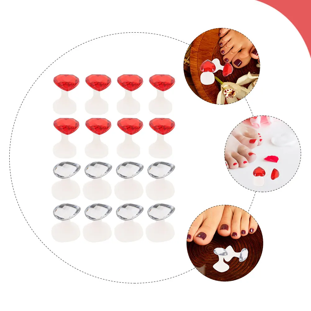 

16 Pcs Nail Toe Separator Silicone Manicure Separators Tools Stretcher Finger Silica Gel Rubber Separater Men's for Art