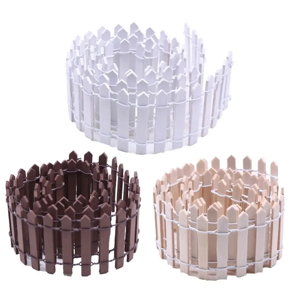90x5cm Mini Fairy Garden Fence Natural Wood Customizable Micro Landscape Fence Realistic Multi-purpose Miniature Picket Fence