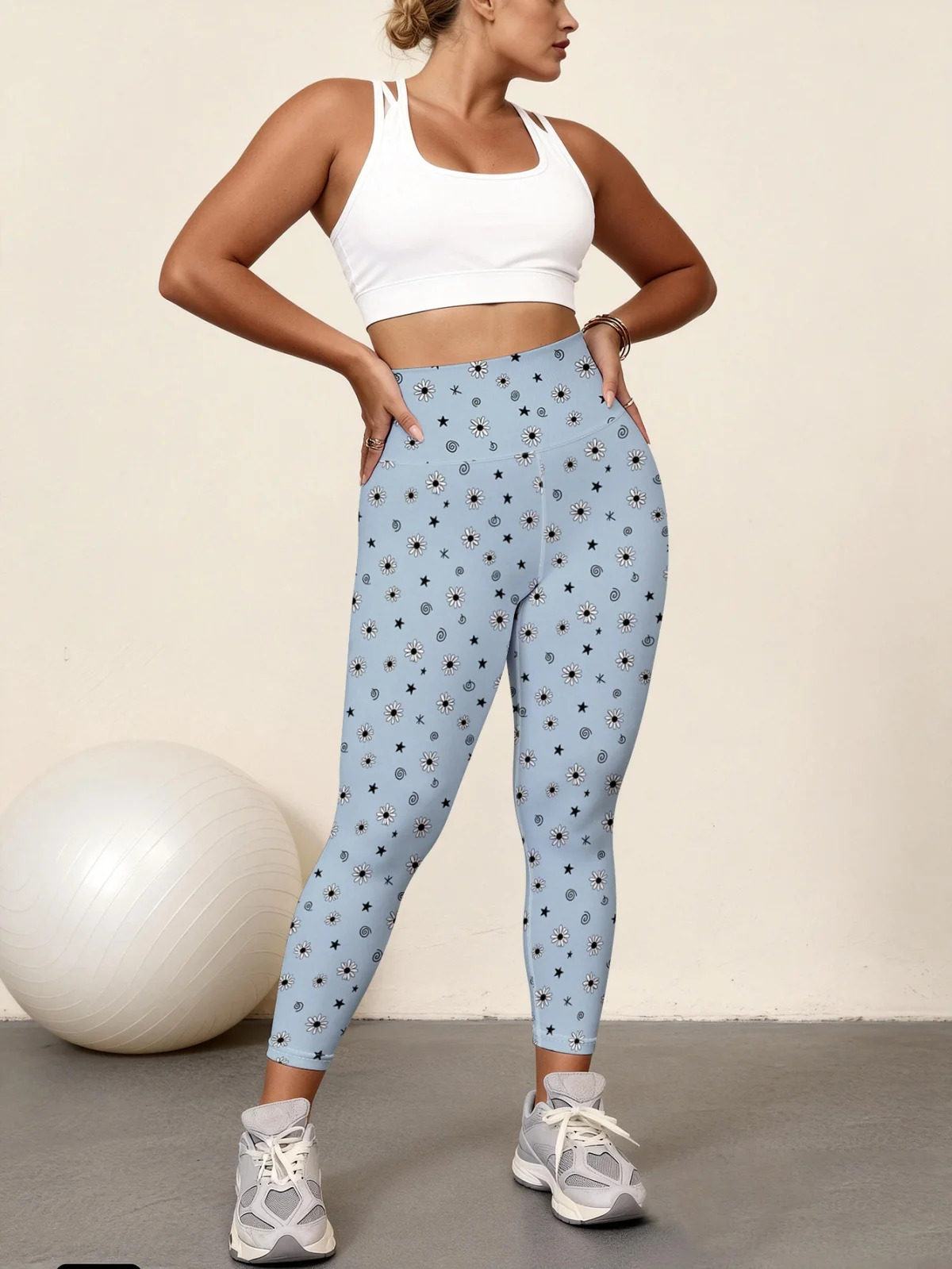 

Женские брюки для йоги с цветочным принтом и высокой талией, эластичные быстросохнущие спортивные леггинсы, леггинсы для фитнеса и тренажерного зала.