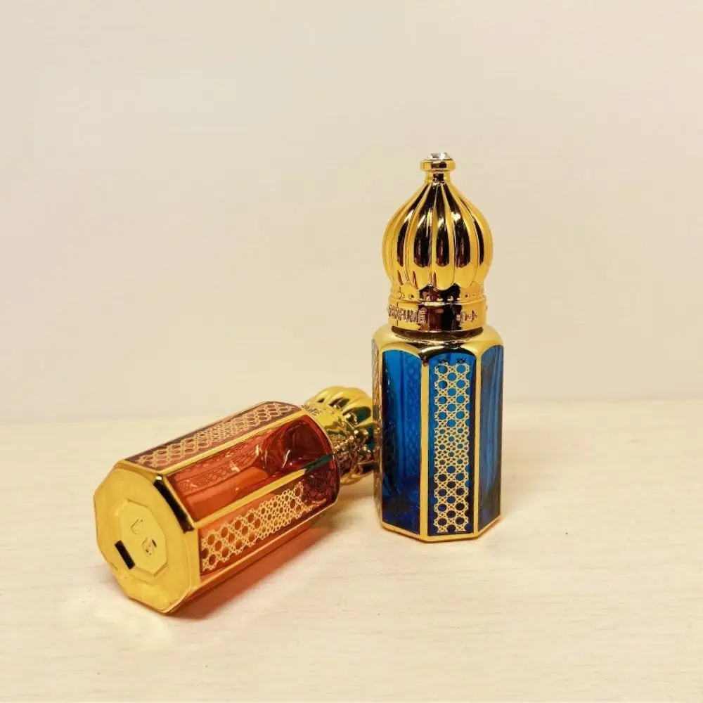 Portable Electroplating Mini Dropper Bottles 6ml Refillable Perfume Bottle Luxury Empty Essential Oil Bottle Travel