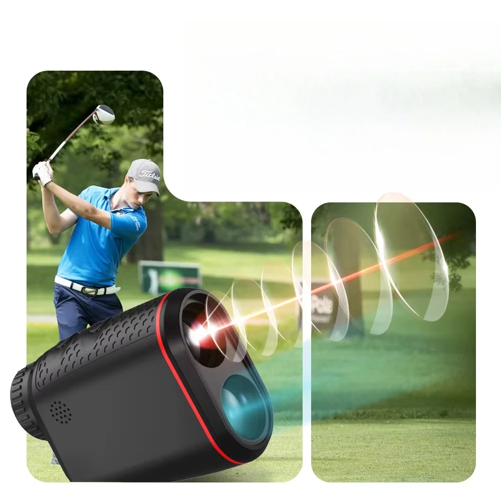Golf  Rangefinder 1000m Golf Flagpole Lock, Slope Mode, Magnetic USB Rechargeable, External Screen, Voice Broadcast view 4