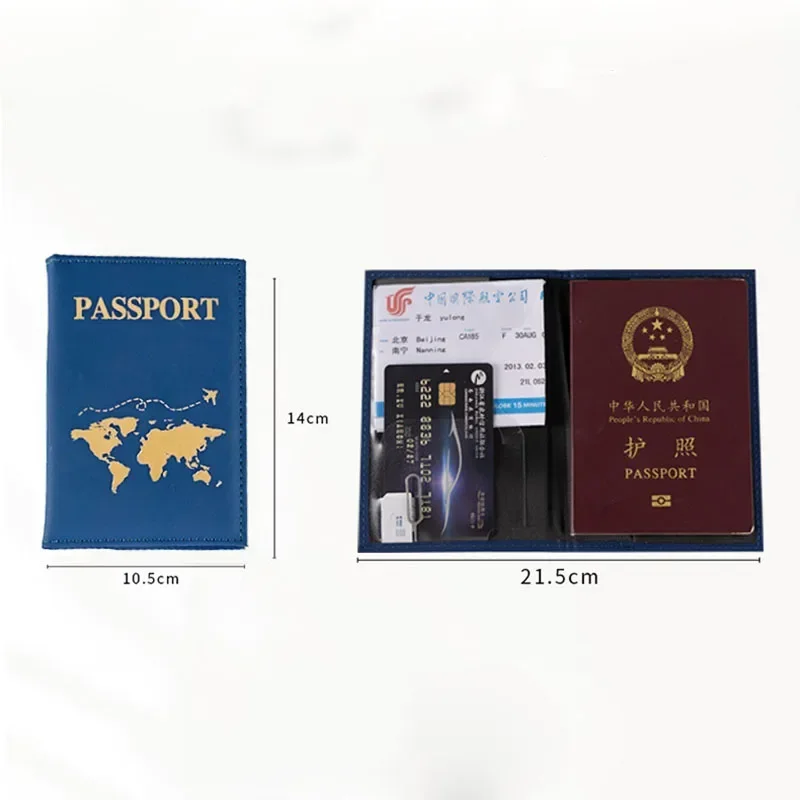 Copertine per passaporto per biglietti unisex Custodia protettiva per passaporto da viaggio Custodia protettiva per passaporto in PU Modello di