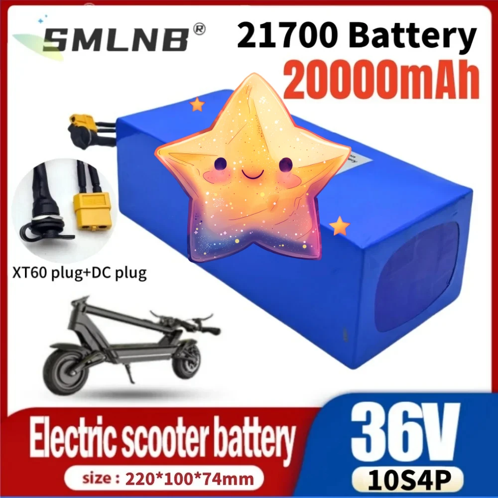 

21700 rechargeable lithium battery pack 36V 10s4p 20000mAh large capacity with BMS For Electric Scooter Battery