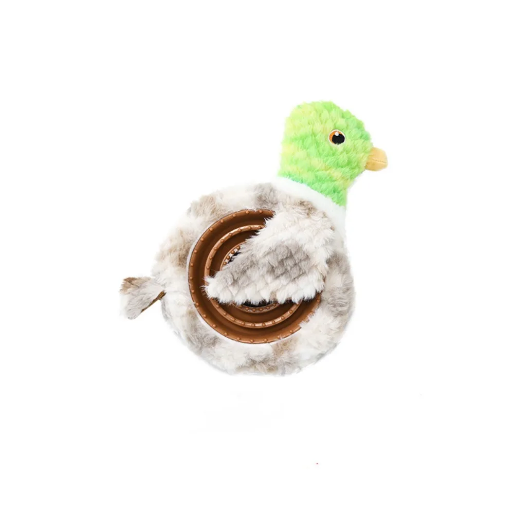 

Bite Resistant Dog Leaking Food Toy Wear-resistant Animal Shape Pet Training Toys Plush TPR Puppy Disc Toys Self-indulgence