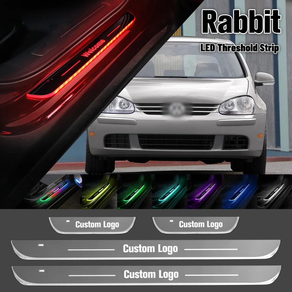 

For Volkswagen VW Rabbit 2006-2011 Car Door Sill Light Customized Logo LED 2009 2010 Welcome Threshold Pedal Lamp Accessories