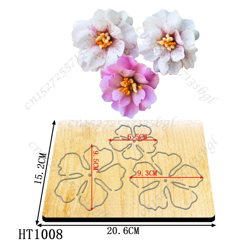 Fustellatrici per fiori-nuova fustellatura 2022 e stampo in legno, HT1008 adatto per comuni