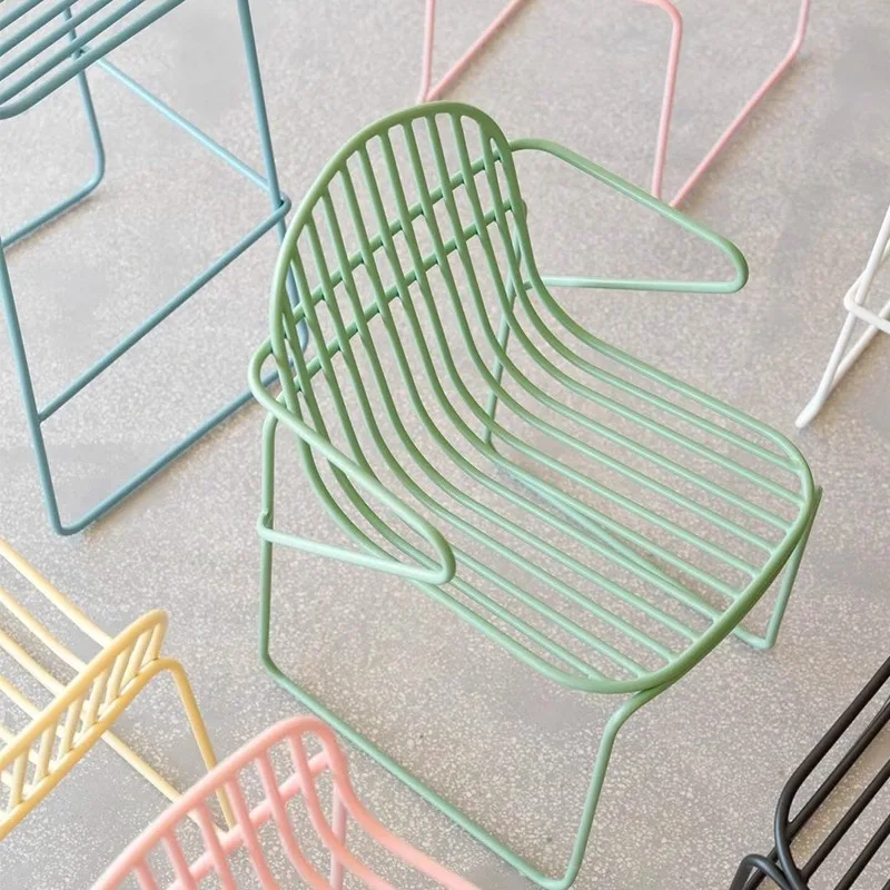 

Nordic outdoor wrought iron chair summer dopamine leisure courtyard Internet celebrity outdoor table and chair set
